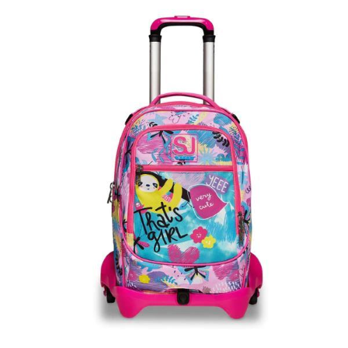 SEVEN SJ GANG CLACK IT GIRL TROLLEY JACK 3 RUOTE IN POLIESTERE 37X51X27 CM 34 LT TASCA FRONTALE